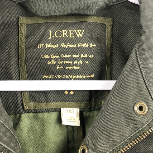 J Crew Boyfriend Field Jacket Moss Green Sz XXS - Picture 5 of 7